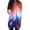 Light Blue, variant on JoveMarine Women's V-Neck 3/4 Sleeve Tunic Top with Pockets Independence Day Printed Mid-Length Blouse Casual Summer Shirt for Patriotic Holiday Daily Wear Beige L