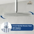 thumbnail image 2 of CASAINC 3-Spray Pattern 12 in. Ceiling Mount Shower System / Set Shower Head and Functional Handheld, Chrome (Valve Included), 2 of 10