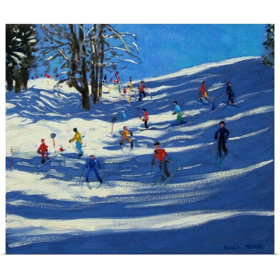 Great BIG Canvas | Rolled Andrew Macara Poster Print entitled Blue shadows, Morzine