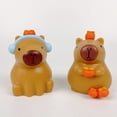 thumbnail image 4 of 6 figuras de juguete de moda de Little Bean Capibara, juguetes de capibara de celebridades de Internet, máquinas de muñecas, muñecas gashapon, adornos de escritorio, 4 of 5