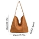 thumbnail image 3 of Bolsos De Cuero Bolso de mano holgado de ante sintético marrón para mujer, tipo cartera tipo bandolera (1 unidad) JASKFLY, 3 of 8
