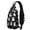Halloween Cute Expression Ghost Pattern, variant on Halloween Bat Moon Eye Pattern Sling Backpack, Cycling Sling Bag with Earphone Port, Breathable Padded Back Gift Ideas for Holiday Birthday Gifts