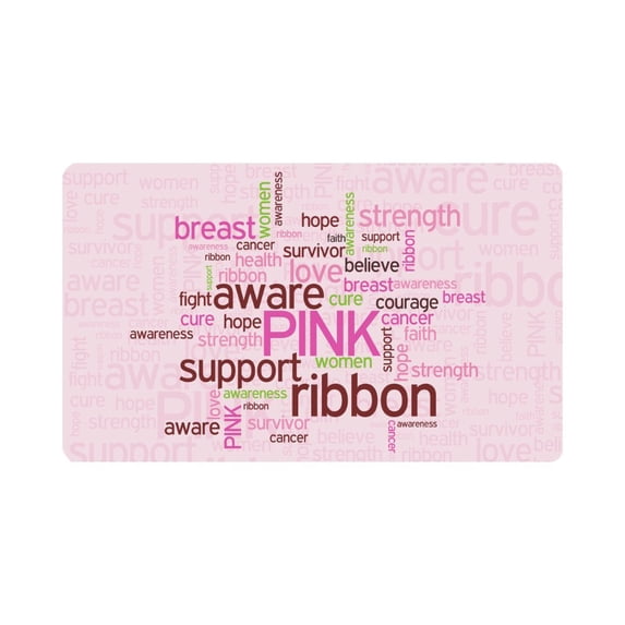 MKHERT Inspirational Quotes Breast Cancer Awareness Ribbon Doormat Rug Home Decor Floor Mat Bath Mat 30x18 inch