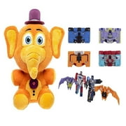 Five Nights at Freddy's Pizza Simulator - Orville Elephant Collectible Figure + Transformers Micromaster WFC-GS10 1.5-inch Soundwave Spy Patrol 3rd Unit 4-Pack, Pack of 2
