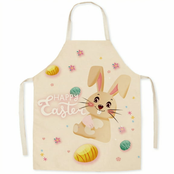 AUQ Aprons for Men,Polyester Fabric Cute Aprons for Women,Neck-Hanging Strap Waterproof Apron,Style1