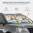 thumbnail image 3 of Kdxio Colorful Butterflies Print 2-Piece Sun Shade Front Windshield - Foldable Car Front Window Sunshades For Most Sedans Suv Truck, 3 of 6