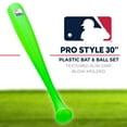 thumbnail image 2 of Franklin Sports MLB Plastic Baseball Bat + Ball Set - Kids Lightweight Plastic Baseball Bat + Ball - 30" Pro Style Youth Set - Green, 2 of 10
