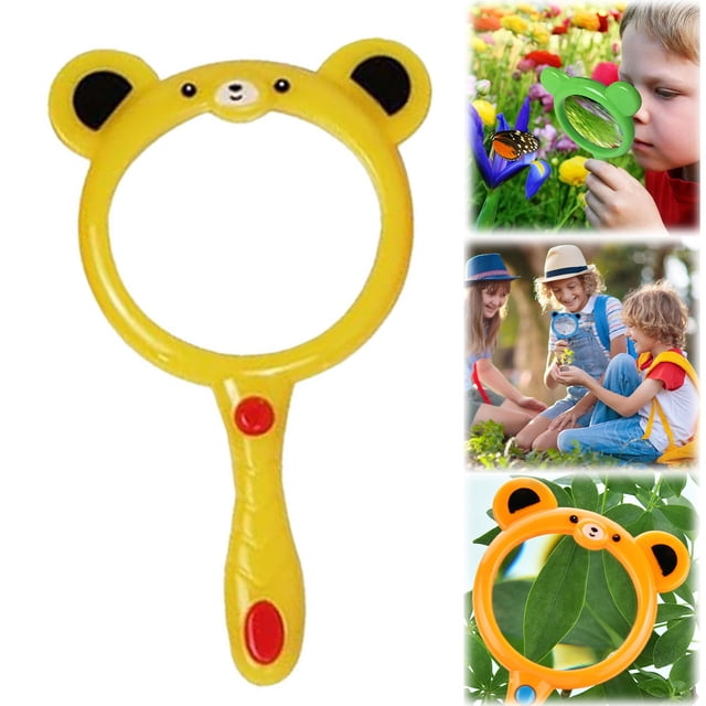 HUASHENG Magnifying Glass For Kids Colorful Hand Toy Magnifying Glass Magnifier Glasses For Science Class Reading Outdoor Observation