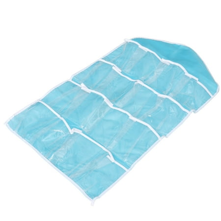 16 Pockets Underwear Sock Storage Organizer Grid Hanging Bag Socks Bra Rack Hanger Box