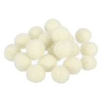 Uxcell Wool Felt Balls Beads Wool Felting Pom 1cm 10mm White for Home Crafts Handcrafts Project DIY Pack of 20