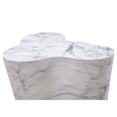 thumbnail image 3 of TOV Furniture Slab White Marble Side Table, 3 of 6