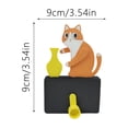 thumbnail image 3 of Funny Naughty Black Cat Pushing Vase Interactive Fridge . Upgraded Smoother Rotating Action. 3D Novelty Decor For Kitchen, Office, Locker. Gift For Cat Lovers Home Decor, 3 of 4