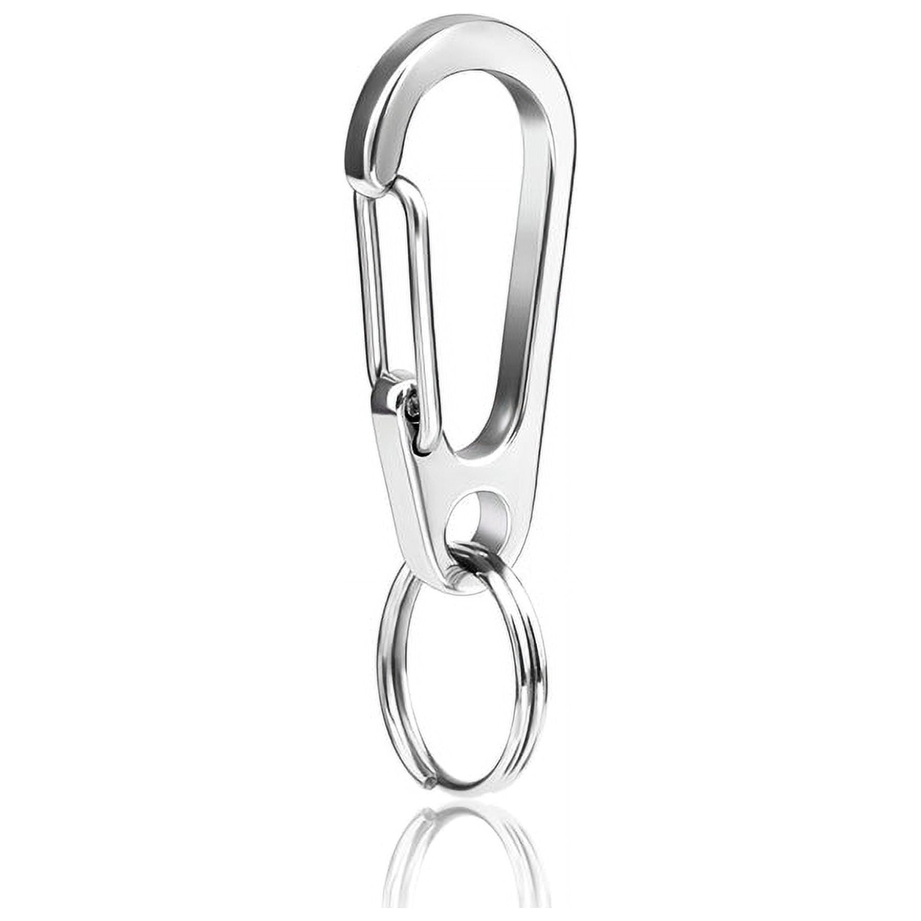 2 X CARABINER SPRING CLIP Small Snap Clasp Hook Karabiner - Foto 6