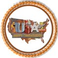 thumbnail image 1 of Thanksgiving American Folk - Edible Cake Topper - 6" round, 1 of 2