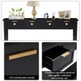 thumbnail image 4 of Kinsuite Console Table with 4 Drawers - Wood Hallway Table with 1 Bottom Shelf, Console Table Behind Couch 60 inch Modern Long Sofa Table Entryway Table for Living Room Bedroom, Black, 4 of 11
