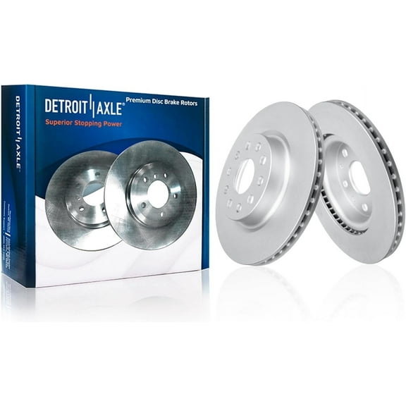 Detroit Axle - Front Brake Rotors for 2018-2025 Jeep Wrangler [Brake Code BRY] 2019 2020 2021 2022 2023 2024 Disc Brake Rotors Replacement