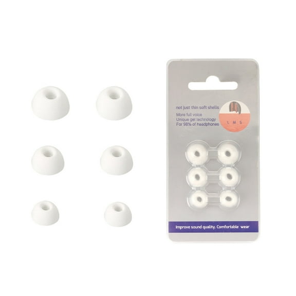 Necvior Soft Touch Silicone Ear Tip Replacement Earbud Tip set for Earbud Ear(a)