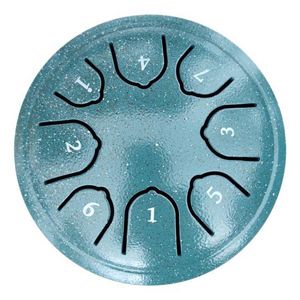 Instrumentos Tambor Lluvia Percusión Acero 4.5 Pulgadas 8 Notas Con Mazo Música Libro para Meditación Yoga Regalo