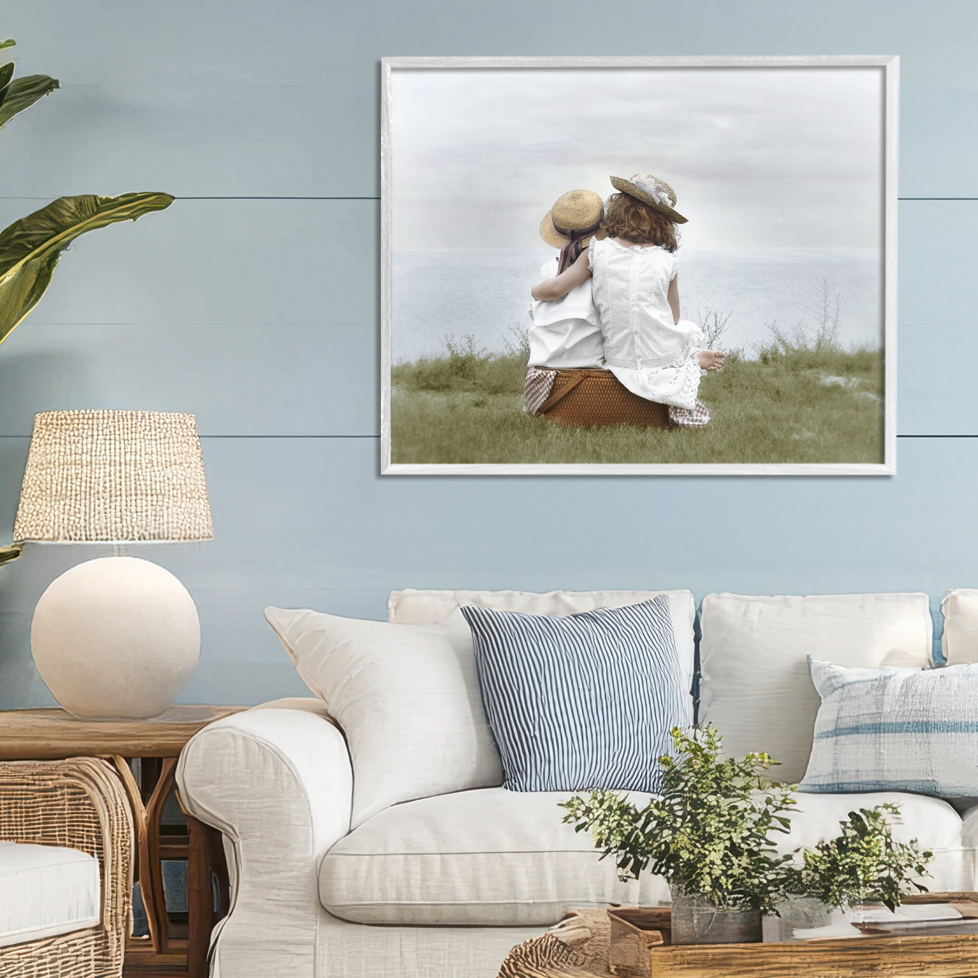 Stupell Industries Friends By The Ocean White Framed Giclee Art, design by Kendra Dew
