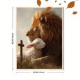 thumbnail image 3 of Toile Murale Étreinte de Lion et d'Agneau 15,75 X 11,81 Pouces, 3 of 8