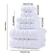 thumbnail image 3 of Juego de 6 toallas de baño de algodón | Toallas de felpa suave y muy absorbentes | Incluye toallas de baño, de manos y de cara | Colores gris, blanco y café | Ideales para baño, gimnasio, spa,, 3 of 9