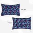 thumbnail image 2 of Balery purple flower blue Skull Bedding Queen Pillow Cases - Envelope Closure - Soft Brushed Microfiber Fabric - Shrinkage and Fade Resistant Pillow Cases-20"x30", 2 of 6