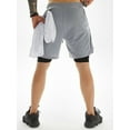 thumbnail image 3 of DYMADE Men Casual Sporty Quick Drying Fake Two-piece Shorts, 3 of 3