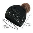 thumbnail image 3 of Riforla Women's Adult Autumn/Winter Warm Solid Color Knitted Woolen Hat Womens Hats Grey, 3 of 4