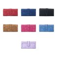thumbnail image 3 of Monstrate Monedero largo para mujer con múltiples ranuras para tarjetas Manténgase organizado con estilo Bolso de cuero vintage diario Carteras violeta claro, 3 of 6