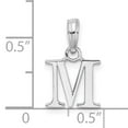 thumbnail image 4 of Million Charms 925 Sterling Silver Polished Block Initial Letter M Pendant, 4 of 4