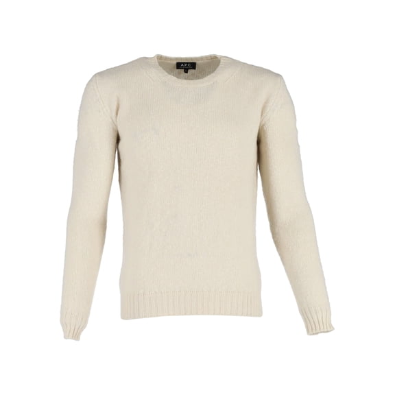 Pre-Owned A.P.C. Crewneck Sweater in Cream Wool