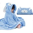 thumbnail image 1 of Baby Bath Towel Hooded Ultra Soft Hooded Towel Highly Absorbent Bathrobe Blanket Toddlers-Extra Large 28" x 55" Blue, 1 of 4