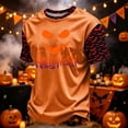 thumbnail image 2 of Halloween Shirt Crewneck Pumpkin Halloween Tees Mens Short Sleeve Halloween Tops Holiday Funny Halloween Shirts for Men, 2 of 5
