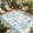 Turquoise, variant on Coastal Blue Outdoor Rug for Patio/Deck/Porch, Non-Slip Large Area Rug 6 x 9 Ft, Ocean Nautical Lighthouse Starfish Anchor Indoor Outdoor Rugs Washable Area Rugs, Reversible Camping Rug Carpet Runner