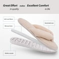 thumbnail image 4 of Onmygogo Women's Slippers, Anti Slip Plush Open Toe, Platform Beige, Size 9-10, 4 of 6