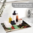 thumbnail image 5 of Acrylic Tray 15.7*11.8*1.9 Inch Transparent Tray Food Tray Tea Cup Tray Serving Trays Cosmetics Storage Kitchen Table Bathroom Sundry Storage Warm Christmas Gifts, 5 of 7