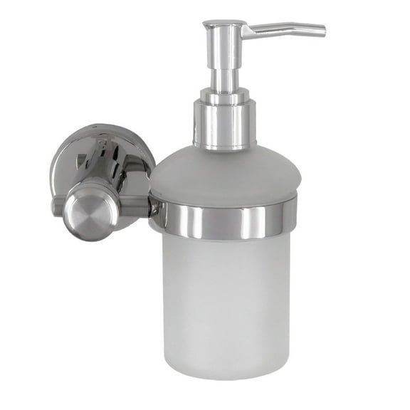 WRISTBIQUE Liquid Hand Soap Dispenser Wall Mount Silver Acrylic 1Set