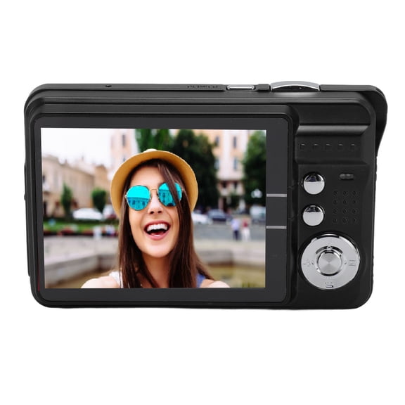 BIMZUC 4K Digital Camera 48MP HD 2.7 Inches / 6.8 cm Screen 8X Zoom Autofocus Auto Beauty Anti Shake Travel Pocket Camera for Teens Kids Black