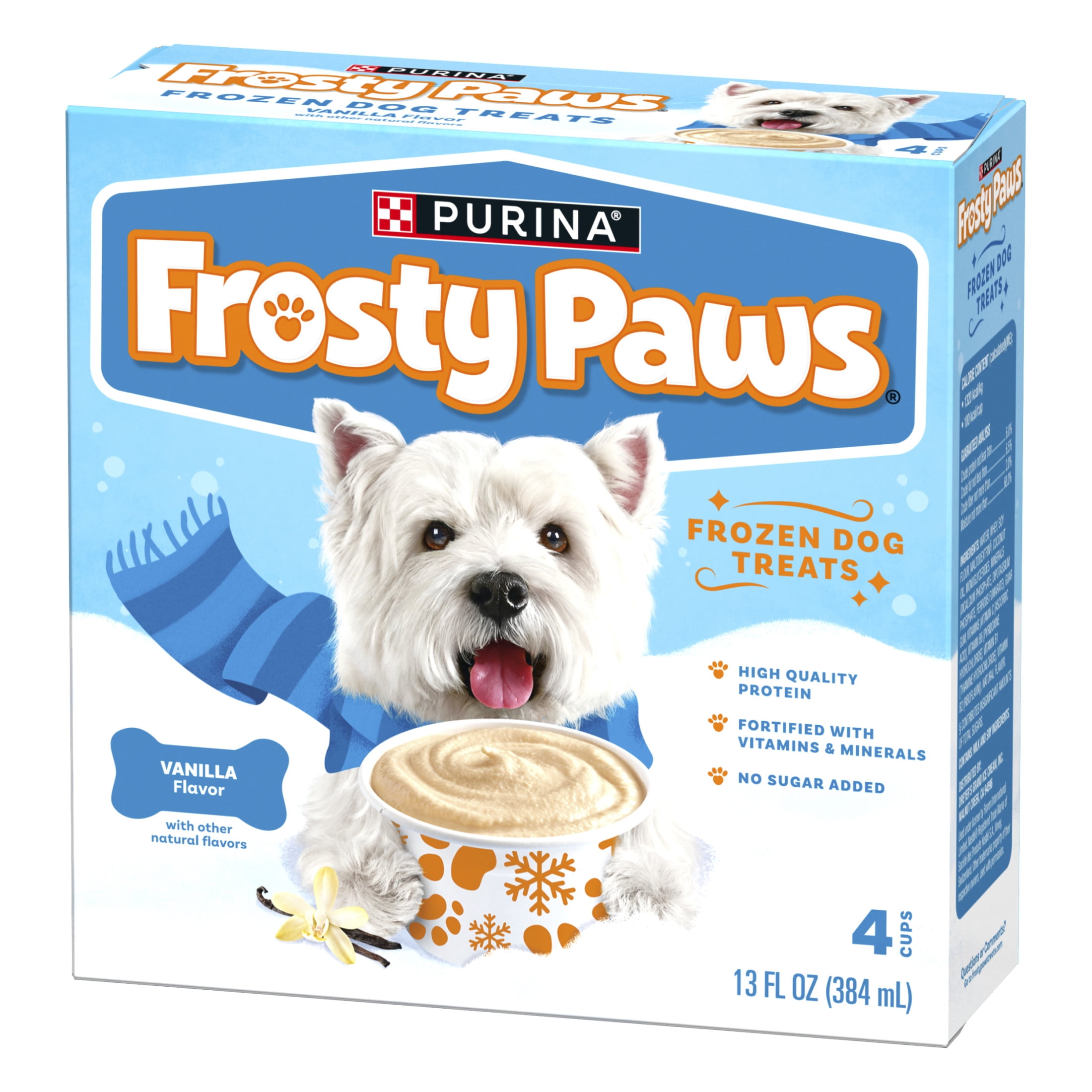 Purina Frosty Paws Vanilla Flavor With Other Natural Flavors Frozen Dog Treats, 4 Count