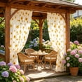 thumbnail image 2 of Floral Print Outdoor Sheer Curtain 39.37x78.74 Inch Rod Pocket Light Filtering Patio Privacy Curtain Panel For Backyard Garden Gazebo, 2 of 6