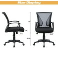thumbnail image 2 of Lacoo Mid-Back Office Desk Chair Ergonomic Mesh Task Chair with Lumbar Support Set of 2, Black, 2 of 8