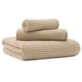thumbnail image 1 of Toallas MICROFI de microfibra para baño con gofres, 3 piezas, de gran tamaño, 1 of 6