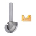 thumbnail image 3 of Unique Bargains Router Bit 1/4 inch Shank 1 inch Cutting Dia. Core Box 2 Flutes Carbon Steel for Carpentry Woodworking Milling Cutter To, 3 of 5