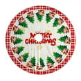 thumbnail image 2 of Mecorevxz 35.4 Inch Christmas Tree Skirt Red Small Plush Xmas Tree Mat with Merry Christmas Patterns Soft Thick Holiday Decor for Home Party(A), 2 of 6