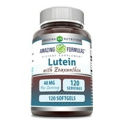 Amazing Formulas Lutein 40 mg with Zeaxanthin 1000 mcg- 120 Softgels Supplement | Non-GMO | Gluten Free | Made in USA