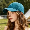 thumbnail image 3 of Vintage Washed Cotton Baseball Hats for Men Women, Adjustable Curved Brim Dad Caps, Multi-Color Casual Hat for Daily Outdoor Use, 3 of 5