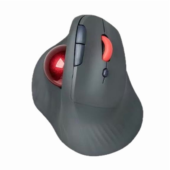 Katigan Wireless Trackball Mouse - Vertical Ergonomic Rollerball, Rechargeable USB-C, Bluetooth 4.0 & 2.4G, 3-Device Multi-Connectivity