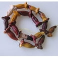thumbnail image 6 of Carved 3 Mookaite Trumpet Flower Beads 10214A, 6 of 12
