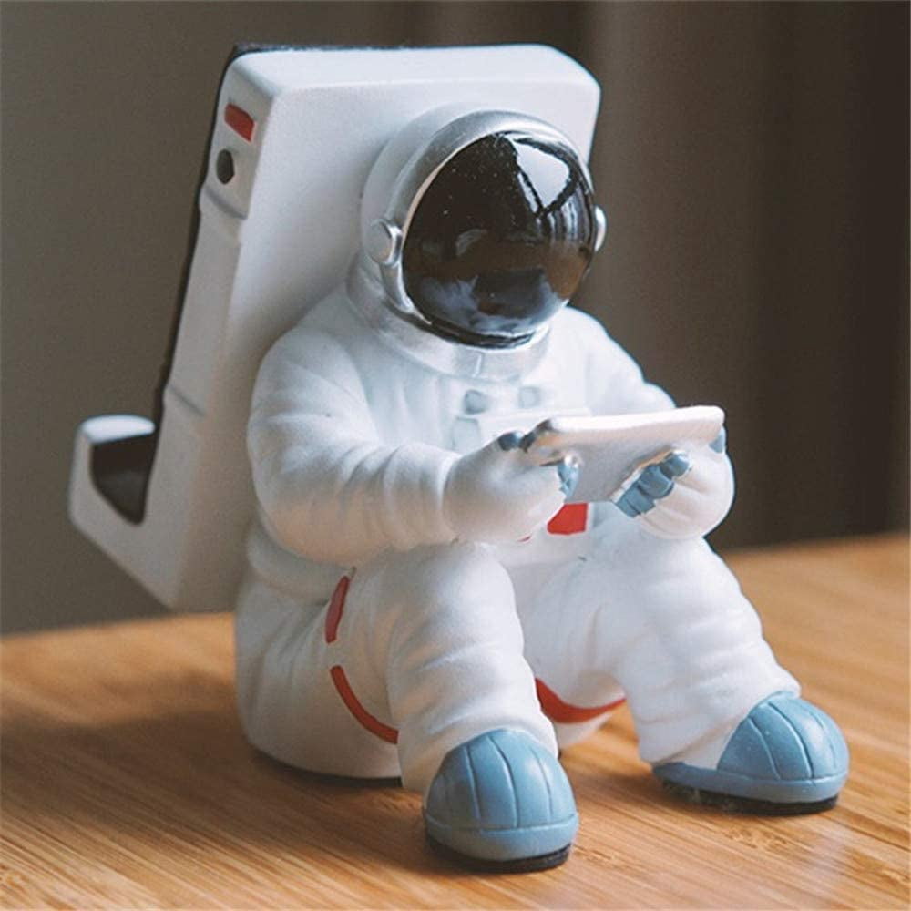 Phone Holder for Desk, Creative Astronaut Cell Phone Stand Tablets Phone Holder Phone Supporter for iPhone, Ipad, Samsung Phone (A)