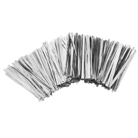 OULII 2400pcs Plated Metal Ties 10cm Flexible Packaging for Bread Sandwich Candy Bags